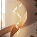 Black/Gold Long Hanging Led Chandelier for Stairwell - DWHOME