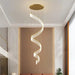 Black/Gold Long Hanging Led Chandelier for Stairwell - DWHOME