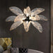 Milen Modern Crystal Leaf Chandelier - Black/Gold-DWHOME