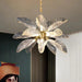 Milen Modern Crystal Leaf Chandelier - Black/Gold-DWHOME