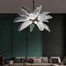 Milen Modern Crystal Leaf Chandelier - Black/Gold-DWHOME