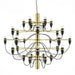 Gino Sarfatti Style Led Pendant Chandelier Black/Silver/Gold - DWHOME