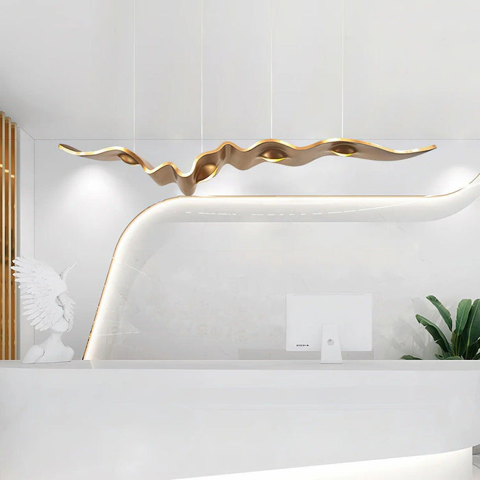 Gold Ribbon Chandelier-DWHOME