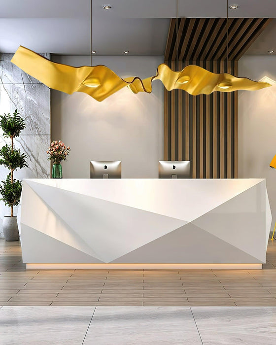 Gold Ribbon Chandelier-DWHOME