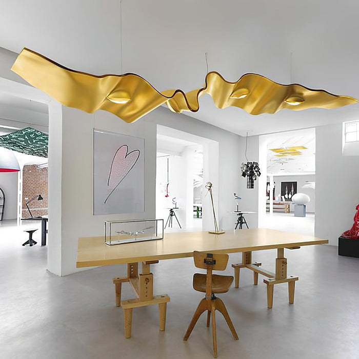 Gold Ribbon Chandelier-DWHOME