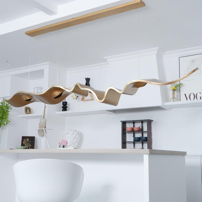 Gold Ribbon Chandelier-DWHOME