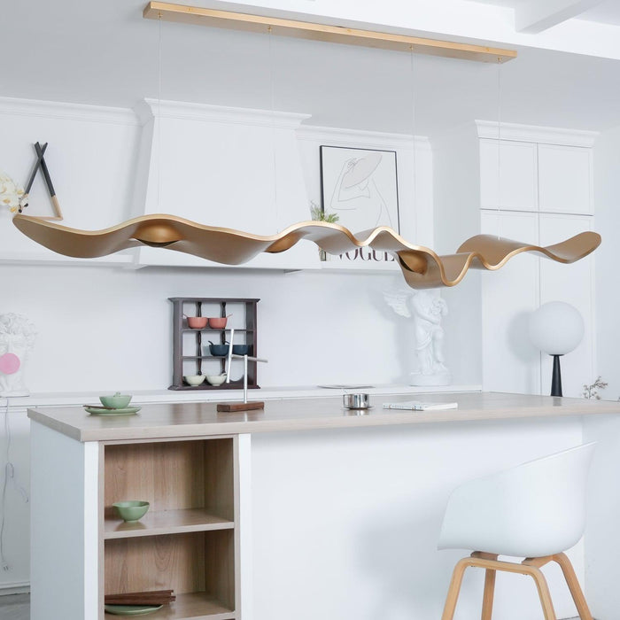 Gold Ribbon Chandelier-DWHOME