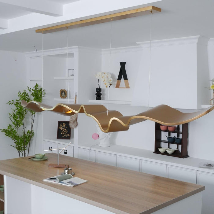 Gold Ribbon Chandelier-DWHOME