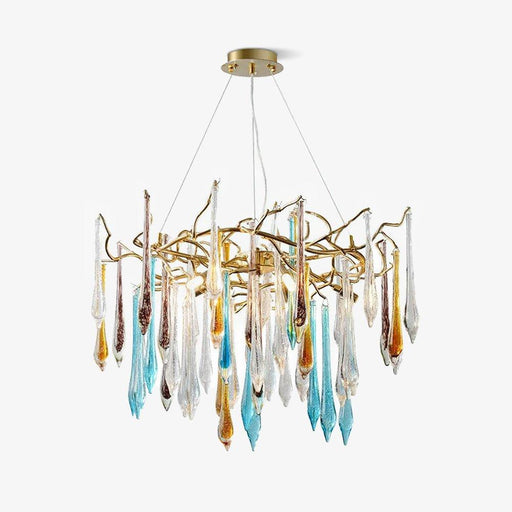 Gold Round Teardrop Chandelier - DWHOME