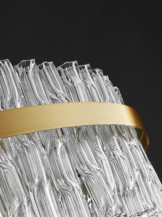 Gold & Clear Rod Chandelier-DWHOME