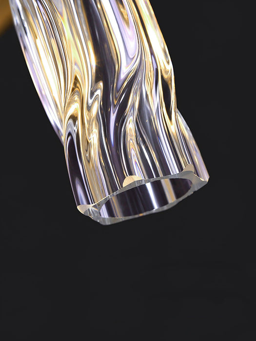 Gold & Clear Rod Chandelier-DWHOME