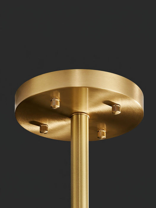 Gold & Clear Rod Chandelier-DWHOME