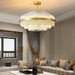 Gold & Clear Rod Chandelier-DWHOME