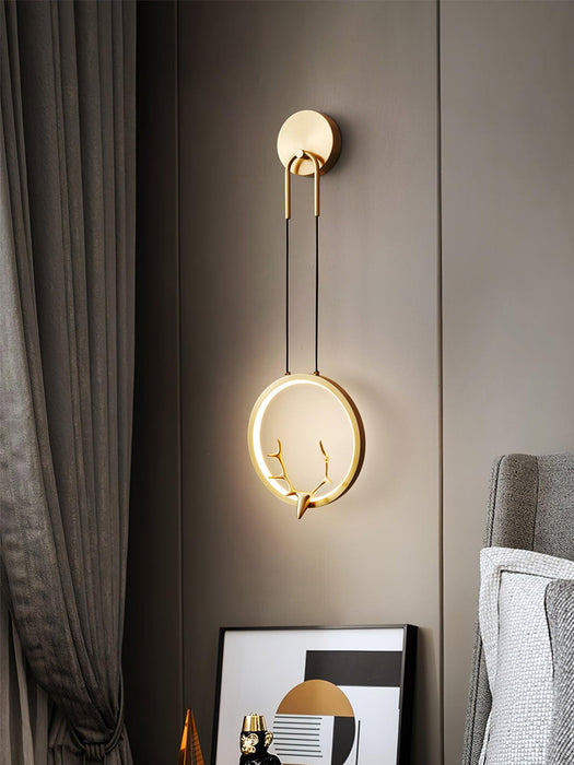 Golden Antler Wall Light-DWHOME