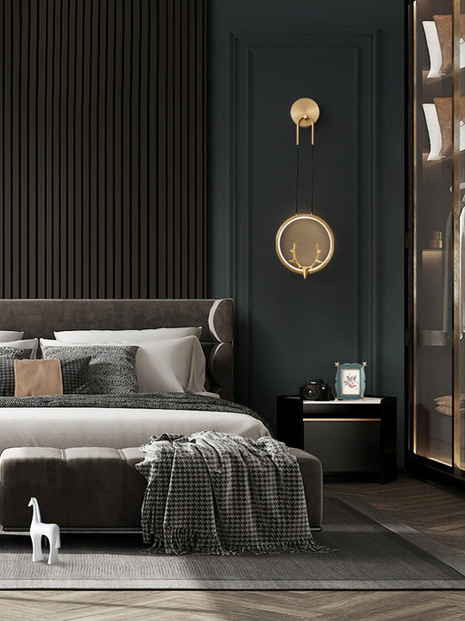 Golden Antler Wall Light-DWHOME