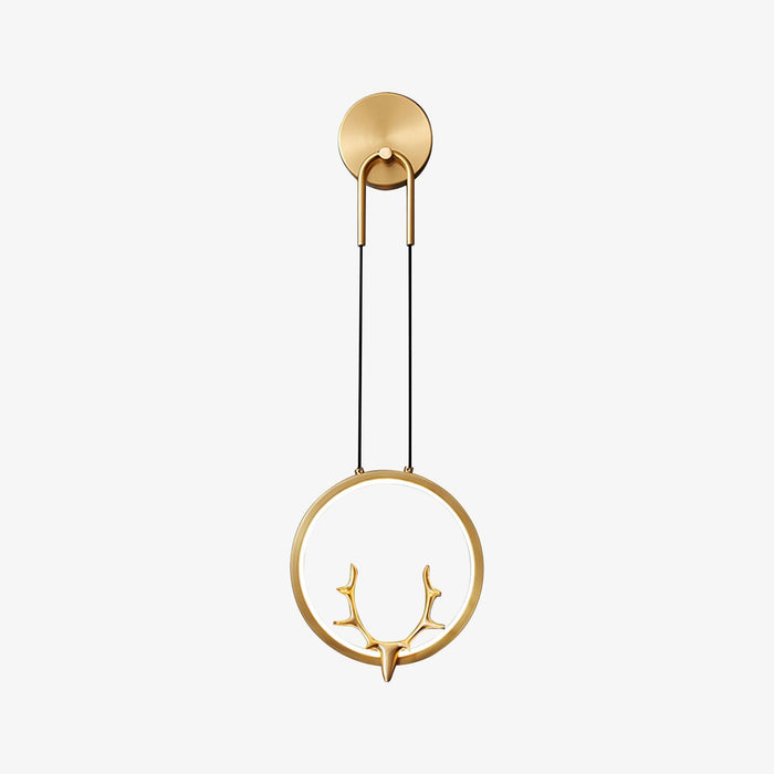 Golden Antler Wall Light-DWHOME