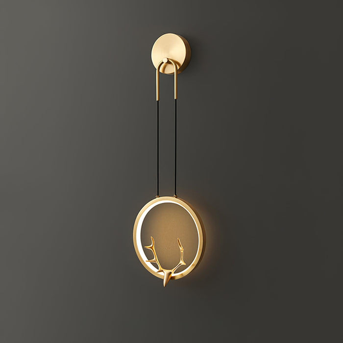 Golden Antler Wall Light-DWHOME