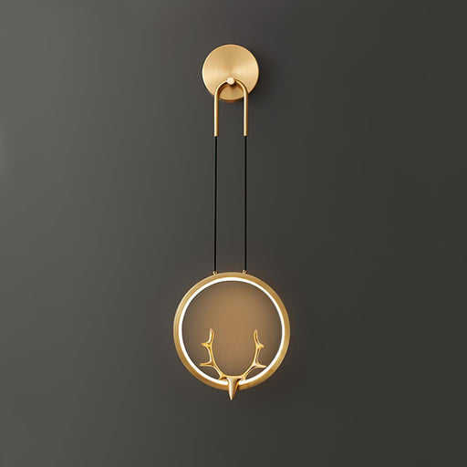 Golden Antler Wall Light-DWHOME