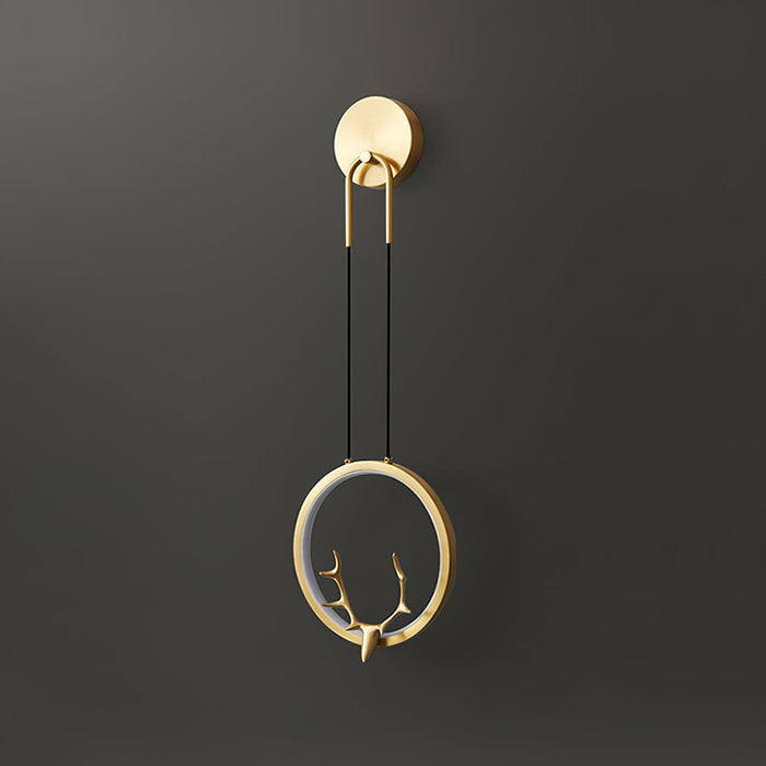 Golden Antler Wall Light-DWHOME
