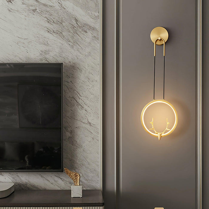 Golden Antler Wall Light-DWHOME