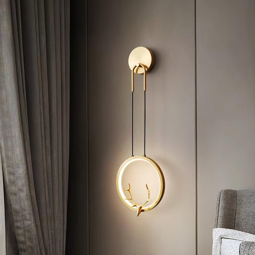 Golden Antler Wall Light-DWHOME
