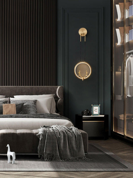 Golden Antler Wall Light-DWHOME