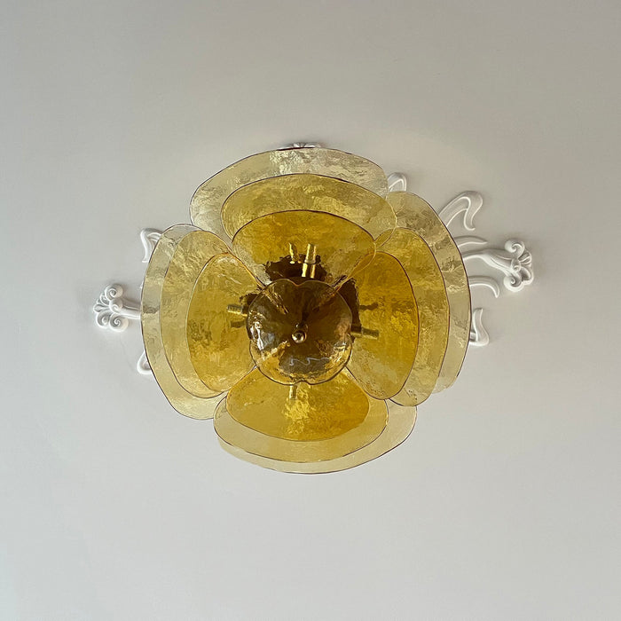Petals Gold Murano Chandelier-DWHOME