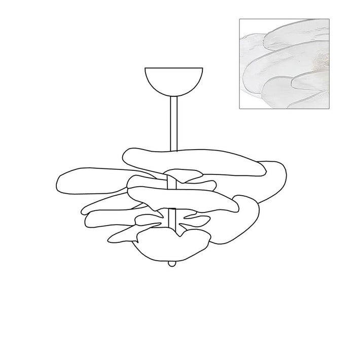 Petals Gold Murano Chandelier-DWHOME