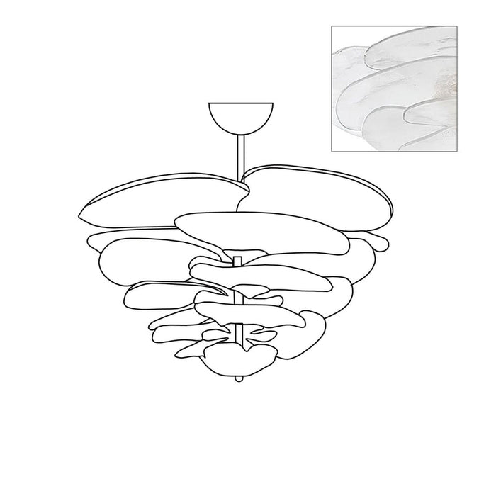 Petals Gold Murano Chandelier-DWHOME