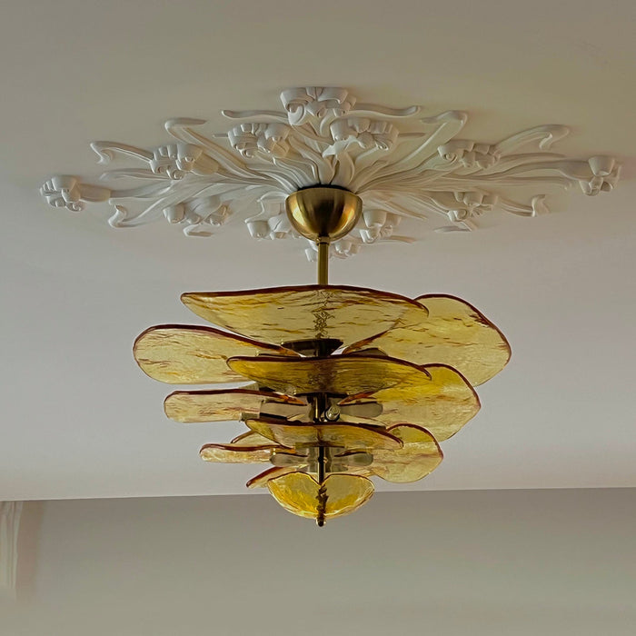 Petals Gold Murano Chandelier-DWHOME