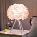 "Lampe de table en plumes d'oie - DWHOME"