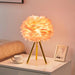 "Lampe de table en plumes d'oie - DWHOME"