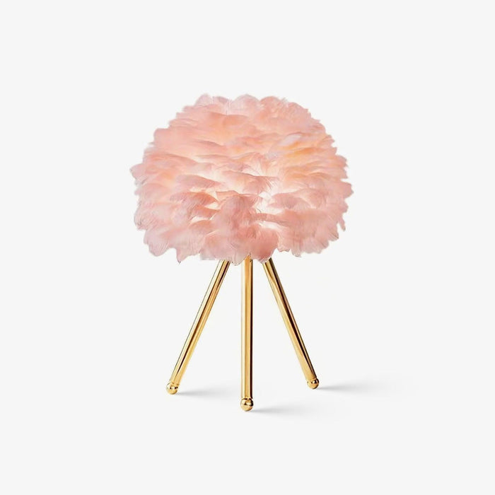 "Lampe de table en plumes d'oie - DWHOME"