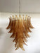 Gorgeous Murano Felci Amber Glass Chandelier-DWHOME