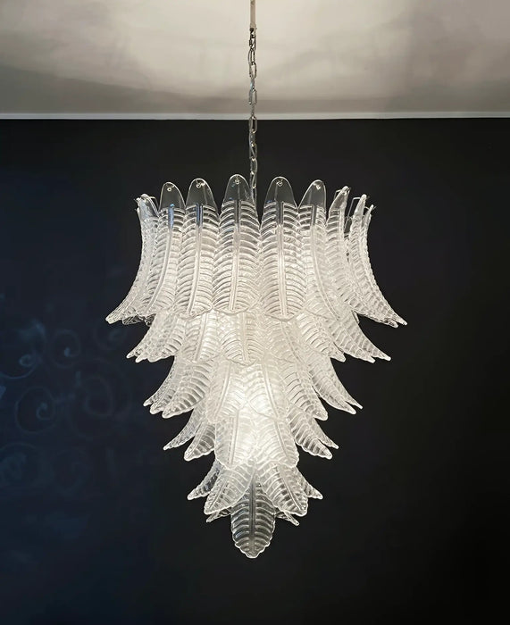 Gorgeous Murano Felci Transparent Glass Chandelier-DWHOME
