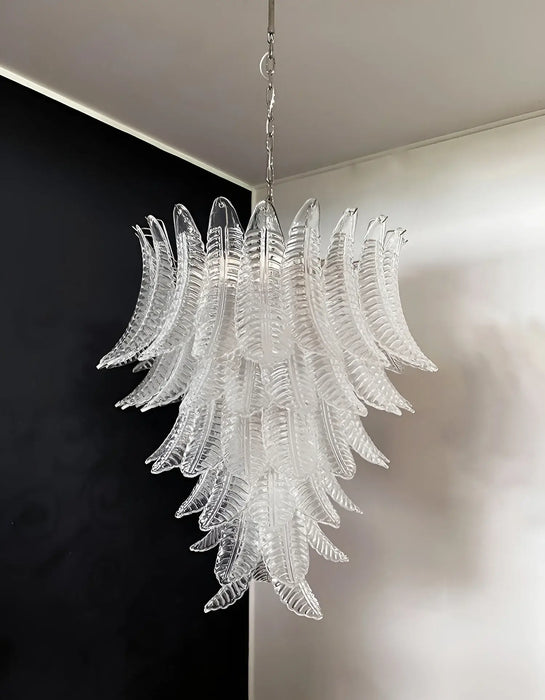 Gorgeous Murano Felci Transparent Glass Chandelier-DWHOME