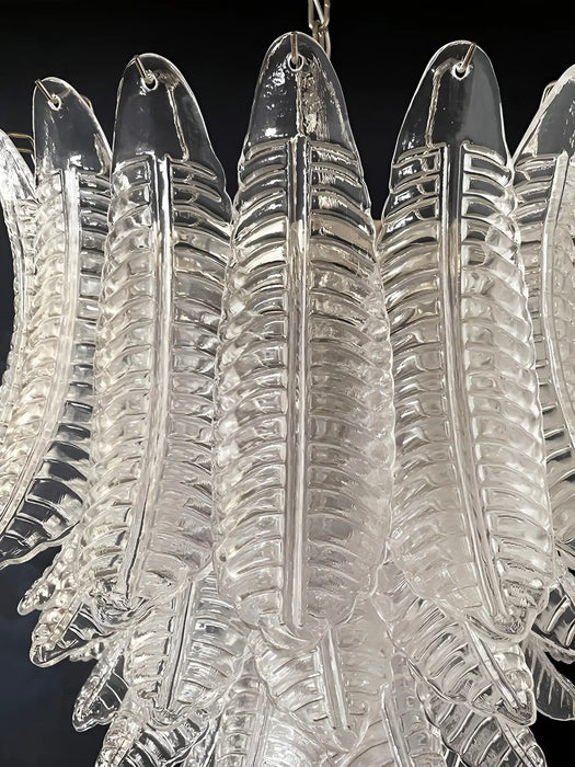 Gorgeous Murano Felci Transparent Glass Chandelier-DWHOME