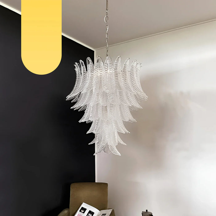Gorgeous Murano Felci Transparent Glass Chandelier-DWHOME