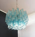 Gorgeous Murano Quadriedri Prisms Blue Chandelier-DWHOME