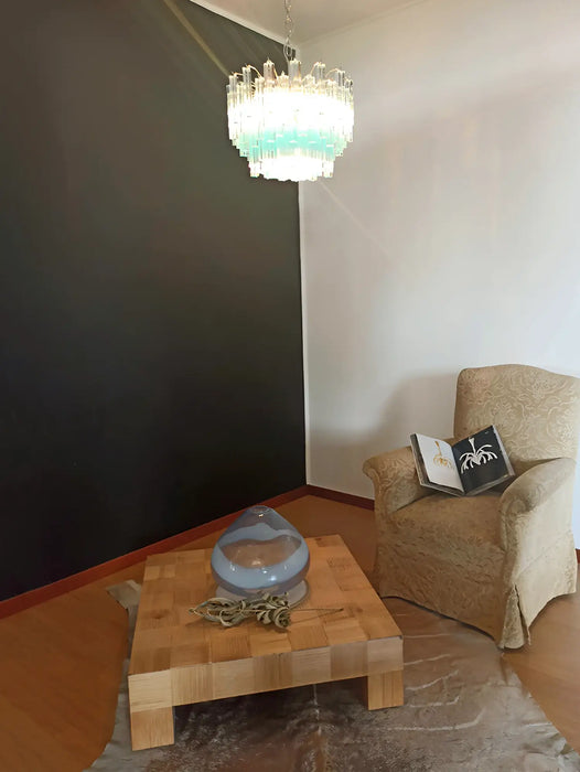 Gorgeous Murano Quadriedri Prisms Blue Chandelier-DWHOME