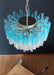 Gorgeous Murano Quadriedri Prisms Blue Chandelier-DWHOME