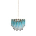 Gorgeous Murano Quadriedri Prisms Blue Chandelier-DWHOME