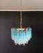 Gorgeous Murano Quadriedri Prisms Blue Chandelier-DWHOME