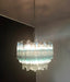 Gorgeous Murano Quadriedri Prisms Blue Chandelier-DWHOME