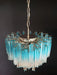 Gorgeous Murano Quadriedri Prisms Blue Chandelier-DWHOME