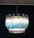 Gorgeous Murano Quadriedri Prisms Blue Chandelier-DWHOME