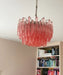 Gorgeous Murano Quadriedri Prisms Pink Chandelier-DWHOME