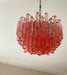 Gorgeous Murano Quadriedri Prisms Pink Chandelier-DWHOME