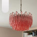 Gorgeous Murano Quadriedri Prisms Pink Chandelier-DWHOME
