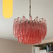 Gorgeous Murano Quadriedri Prisms Pink Chandelier-DWHOME